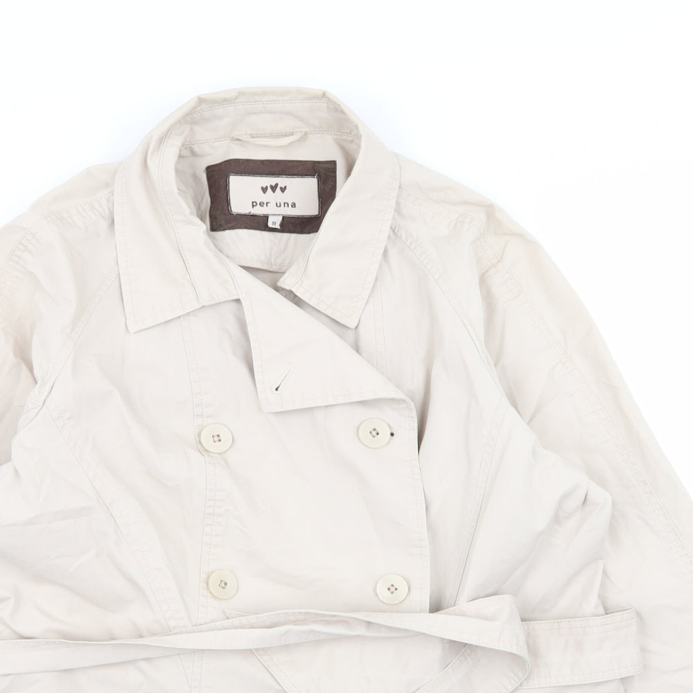 Per Una Womens Beige   Overcoat Coat Size 18