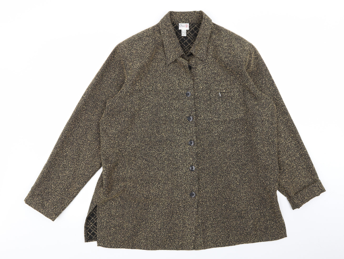 Oscan B Womens Gold   Overcoat Coat Size 20