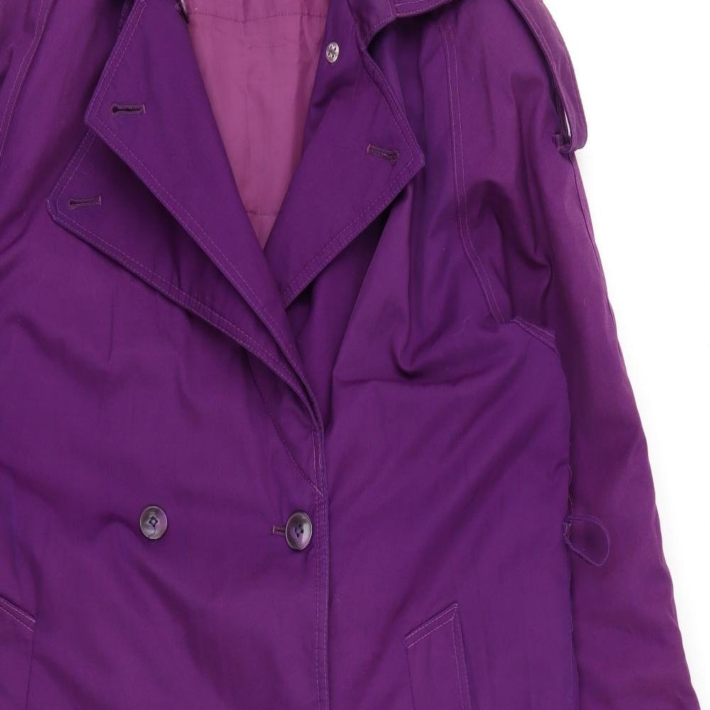 Preworn Womens Purple   Overcoat Coat Size 8