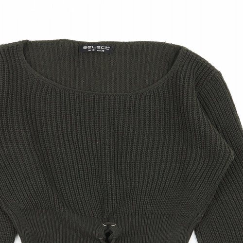 Select Womens Green   Pullover Jumper Size 10