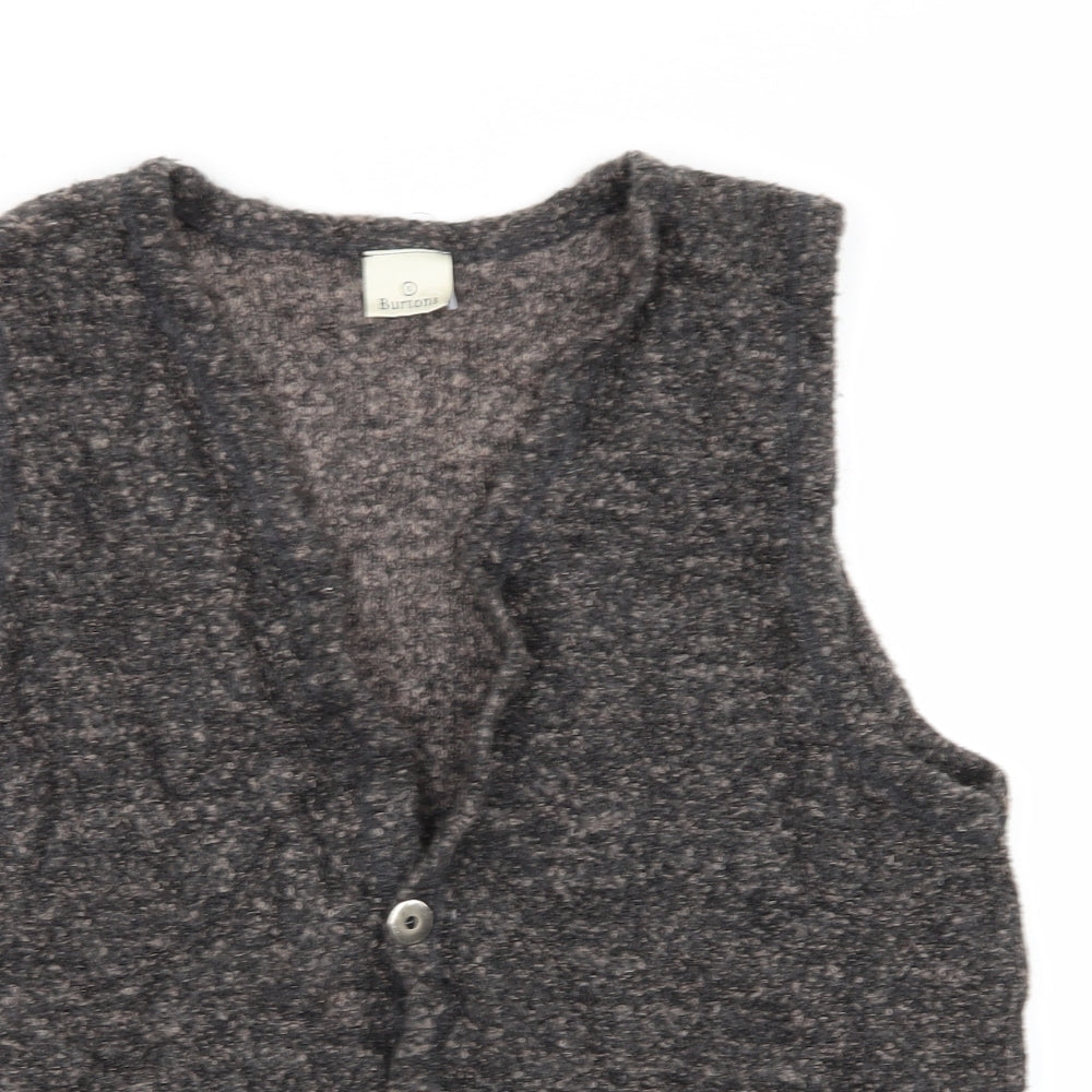 burtons Mens Grey   Cardigan Jumper Size S