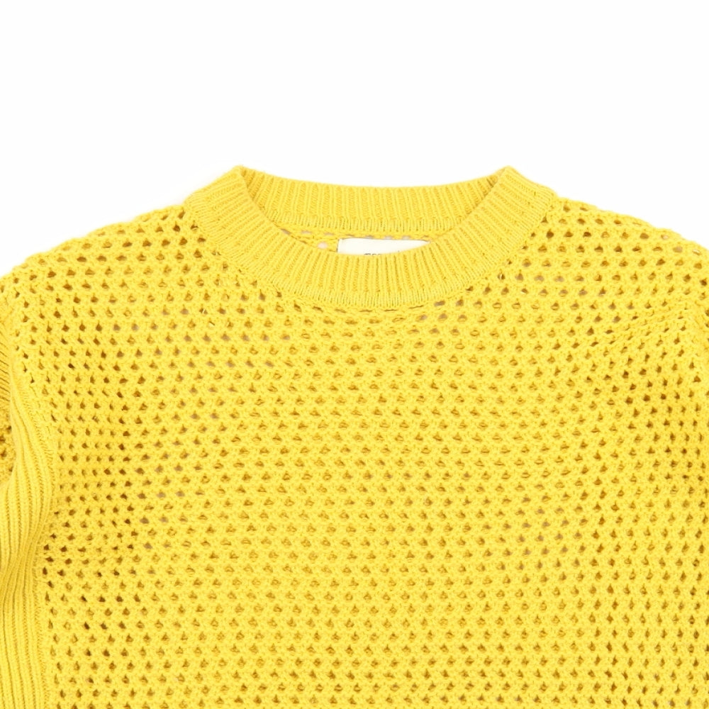 Papaya Womens Yellow   Pullover Jumper Size S