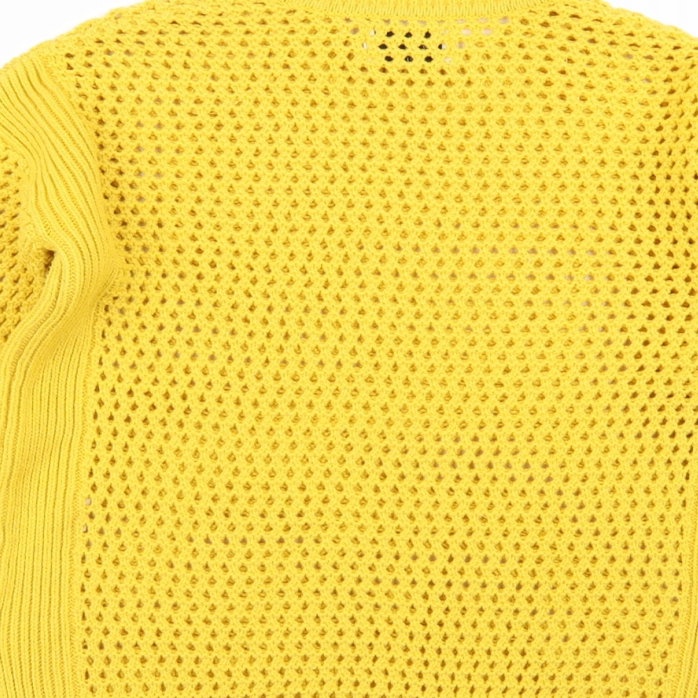 Papaya Womens Yellow   Pullover Jumper Size S