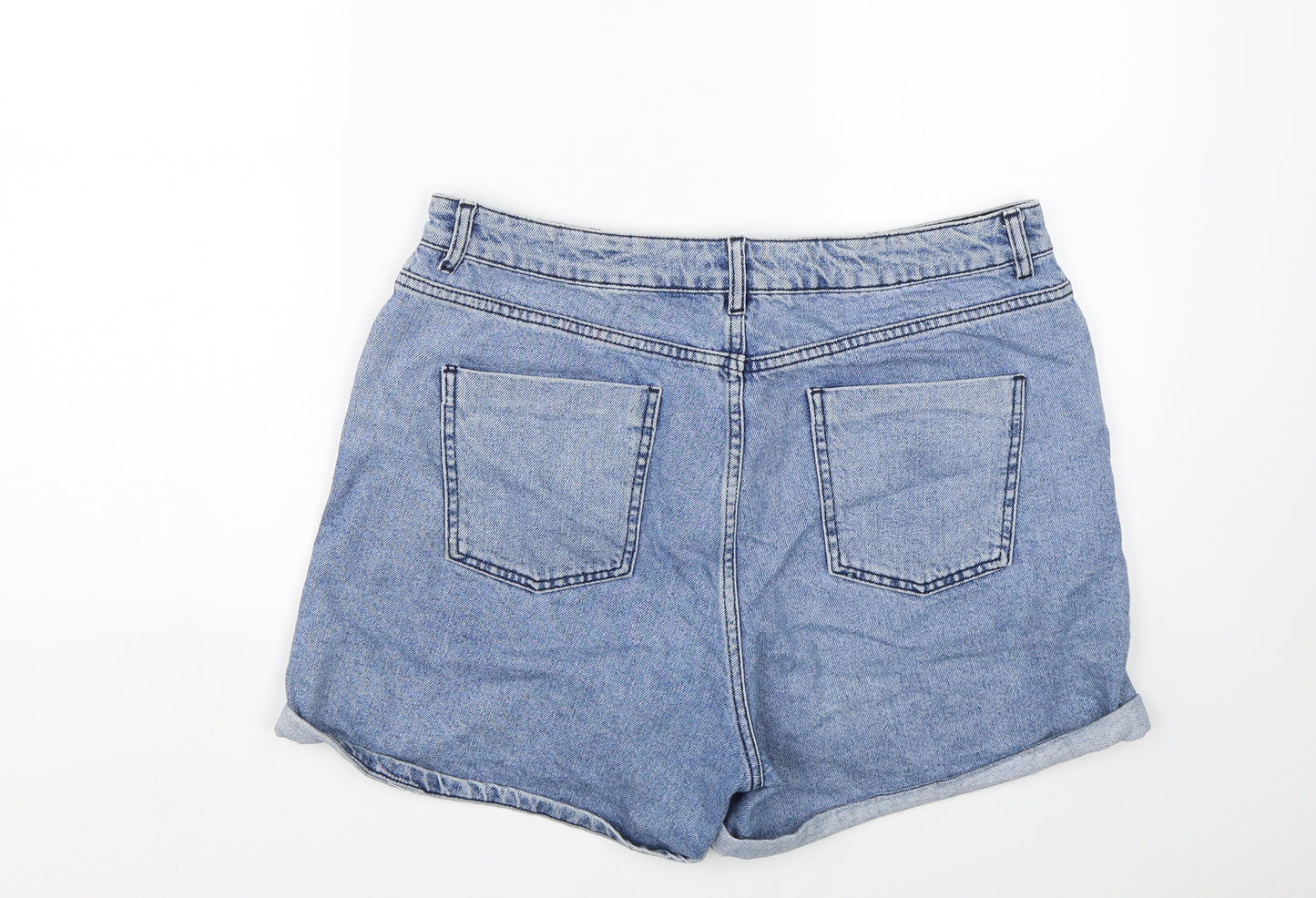 ASOS Womens Blue  Denim Mom Shorts Size 16