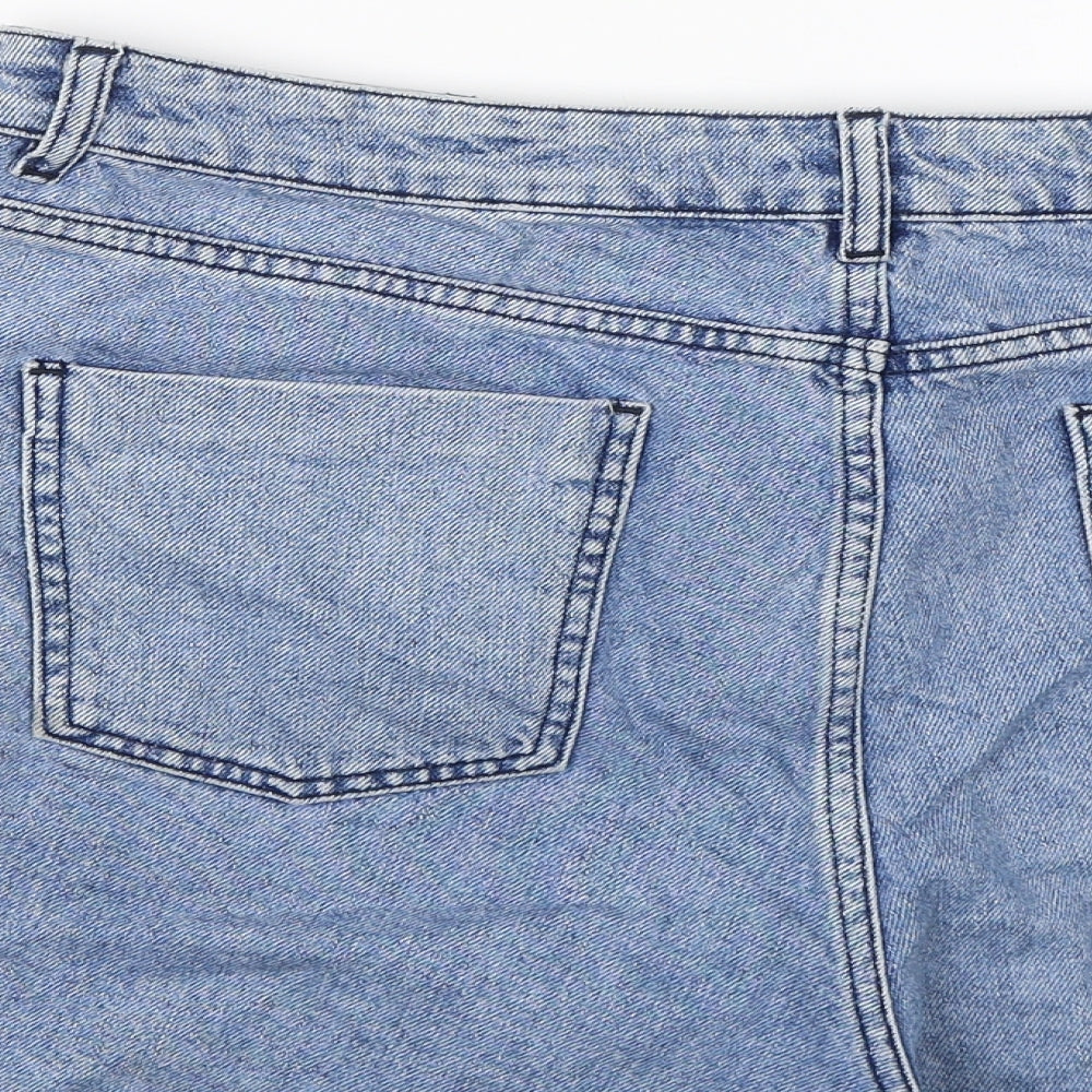ASOS Womens Blue  Denim Mom Shorts Size 16