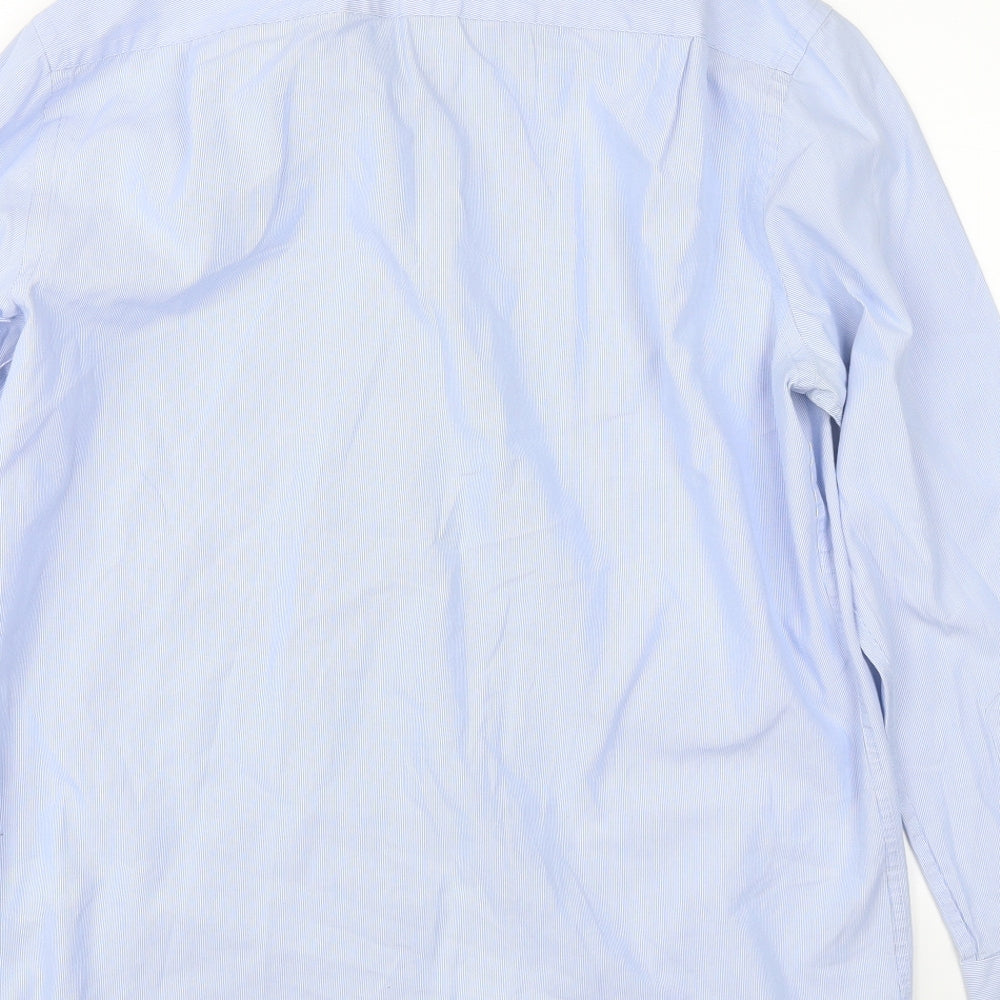 Jeff Banks Mens Blue Spotted   Dress Shirt Size 15.5