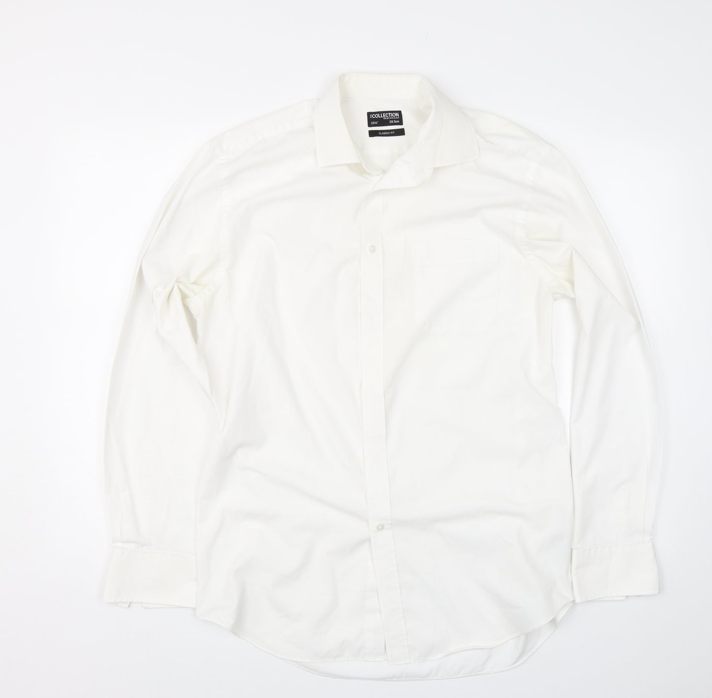 Debenhams  Mens White    Dress Shirt Size 15.5