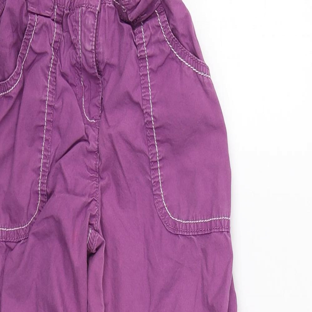 TU Girls Purple   Cargo Trousers Size 7 Years - Butterflies