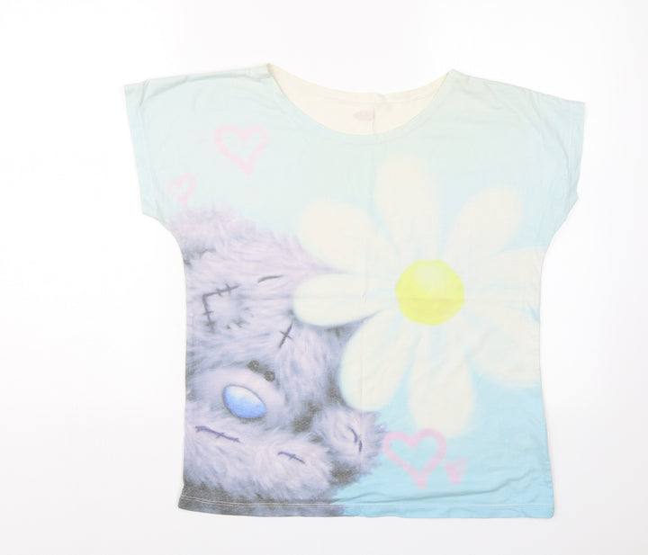 M &S Girls White Top Pyjama Top Size 13-14 Years - Tatty teddy