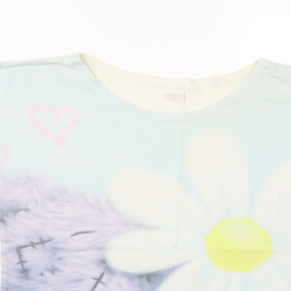 M &S Girls White   Top Pyjama Top Size 13-14 Years  - Tatty teddy