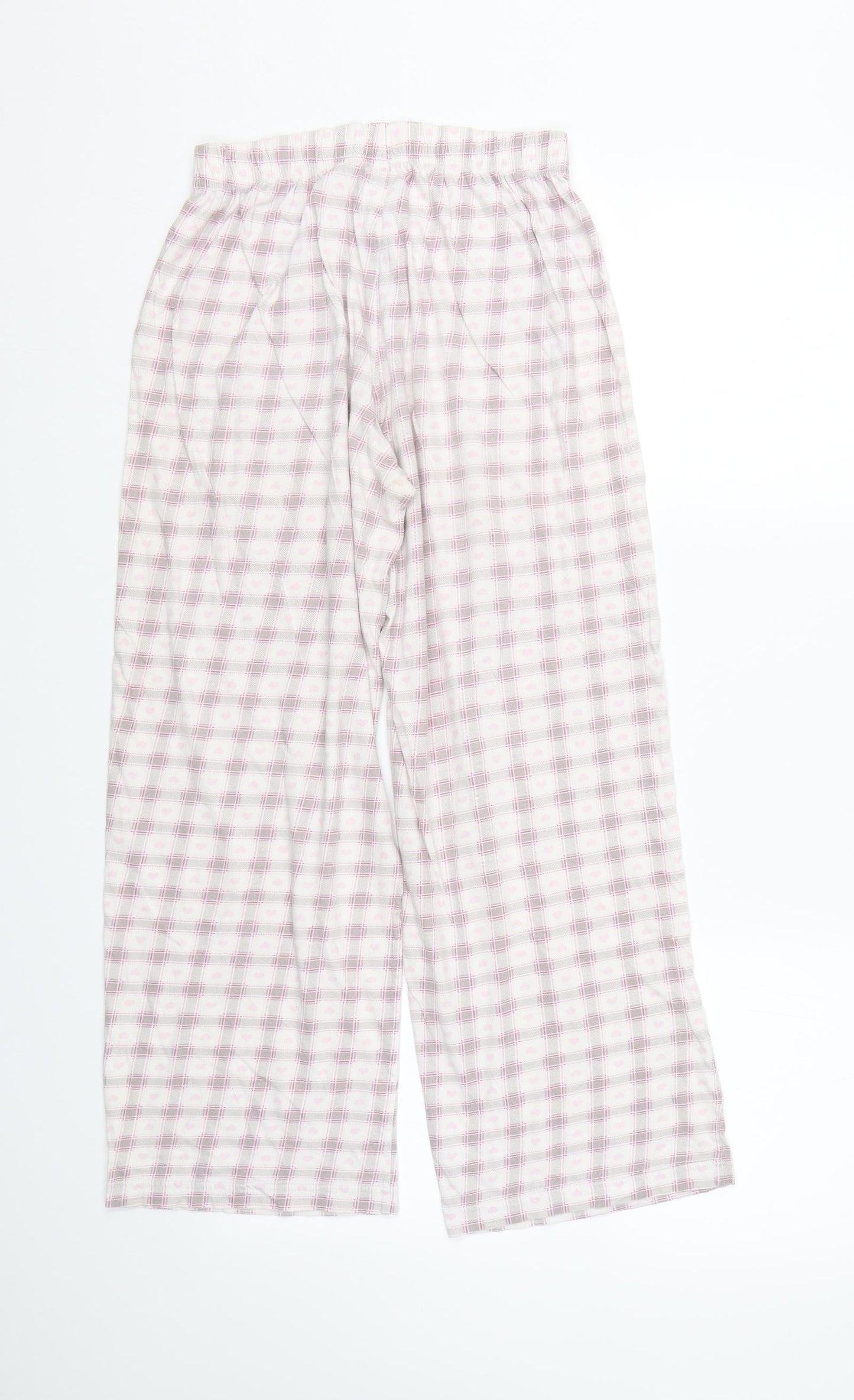 M&S Womens Pink Check  Cami Pyjama Pants Size 8