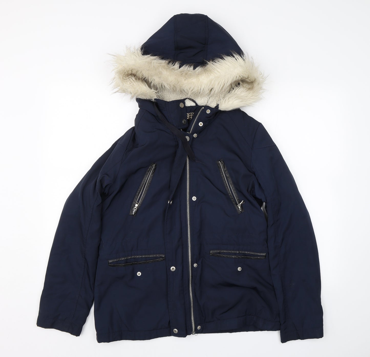 Principles Womens Blue   Parka Coat Size 12