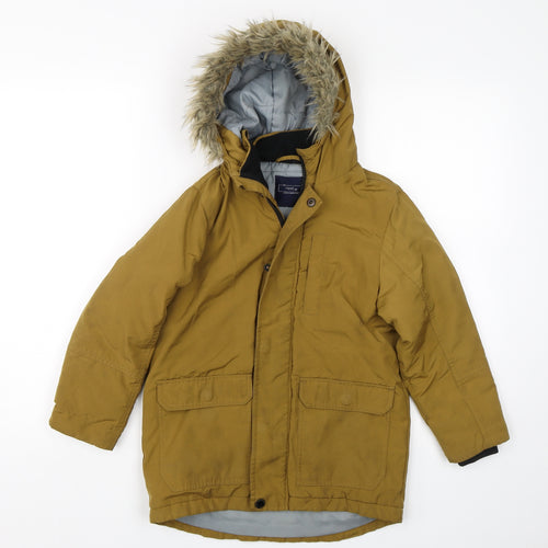 NEXT Boys Yellow   Parka Coat Size 7 Years