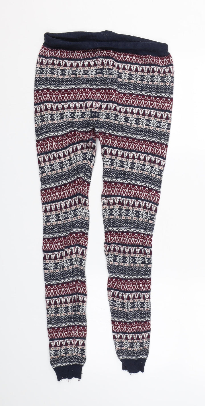 Atmosphere Womens Red Argyle/Diamond Capri Leggings Size 8 L22 in