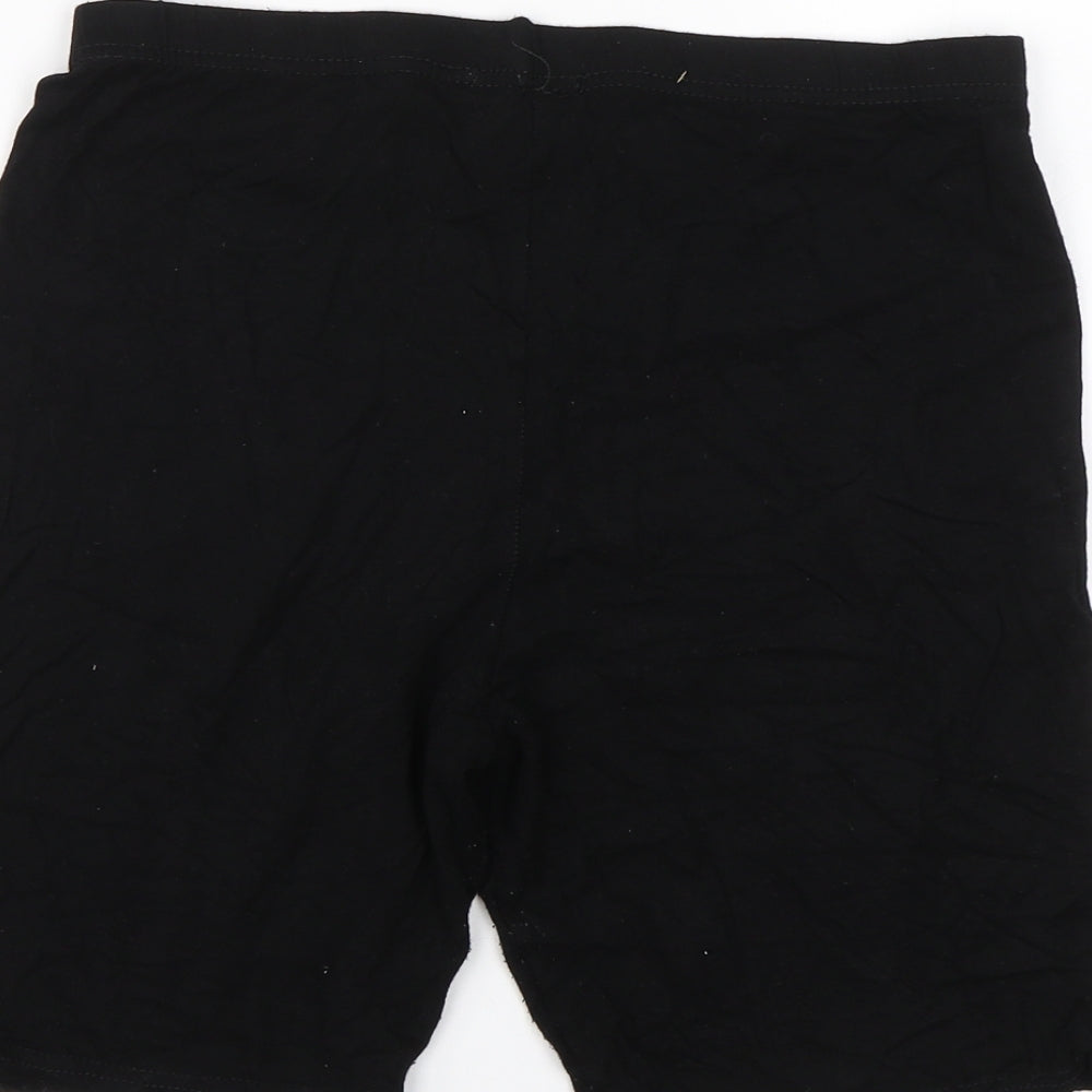 Boohoo Womens Black   Sweat Shorts Size 14