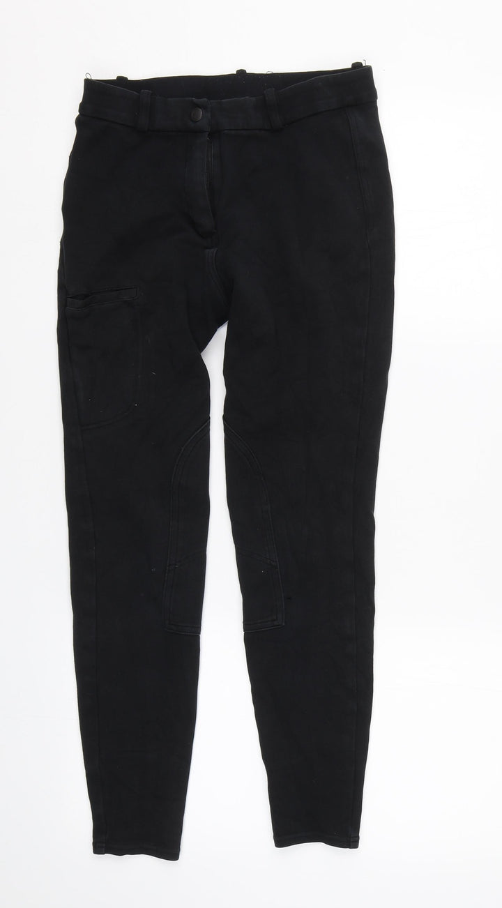 Foyganza Womens Black Compression Leggings Size L L24 in