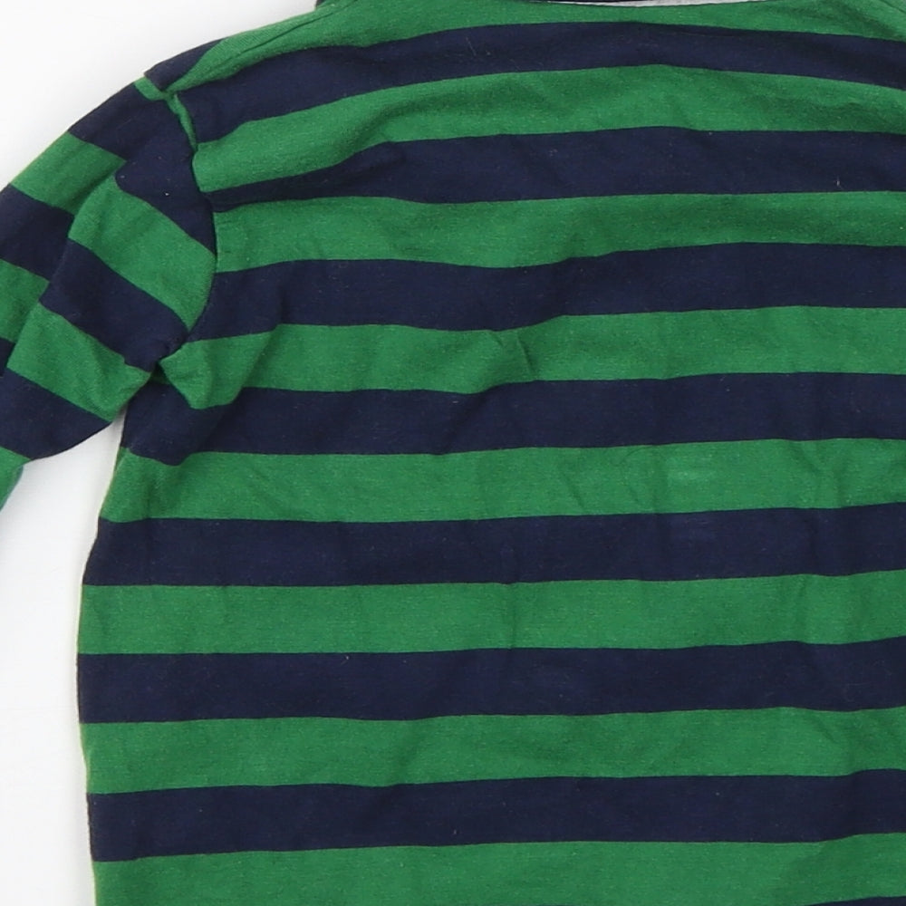 Matalan Boys Green Striped  Basic Polo Size 2-3 Years  - Digger