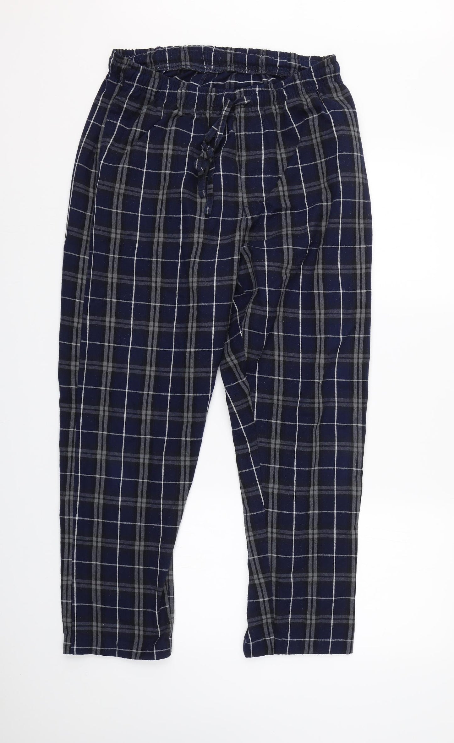 Matalan Mens Blue Check   Pyjama Pants Size M