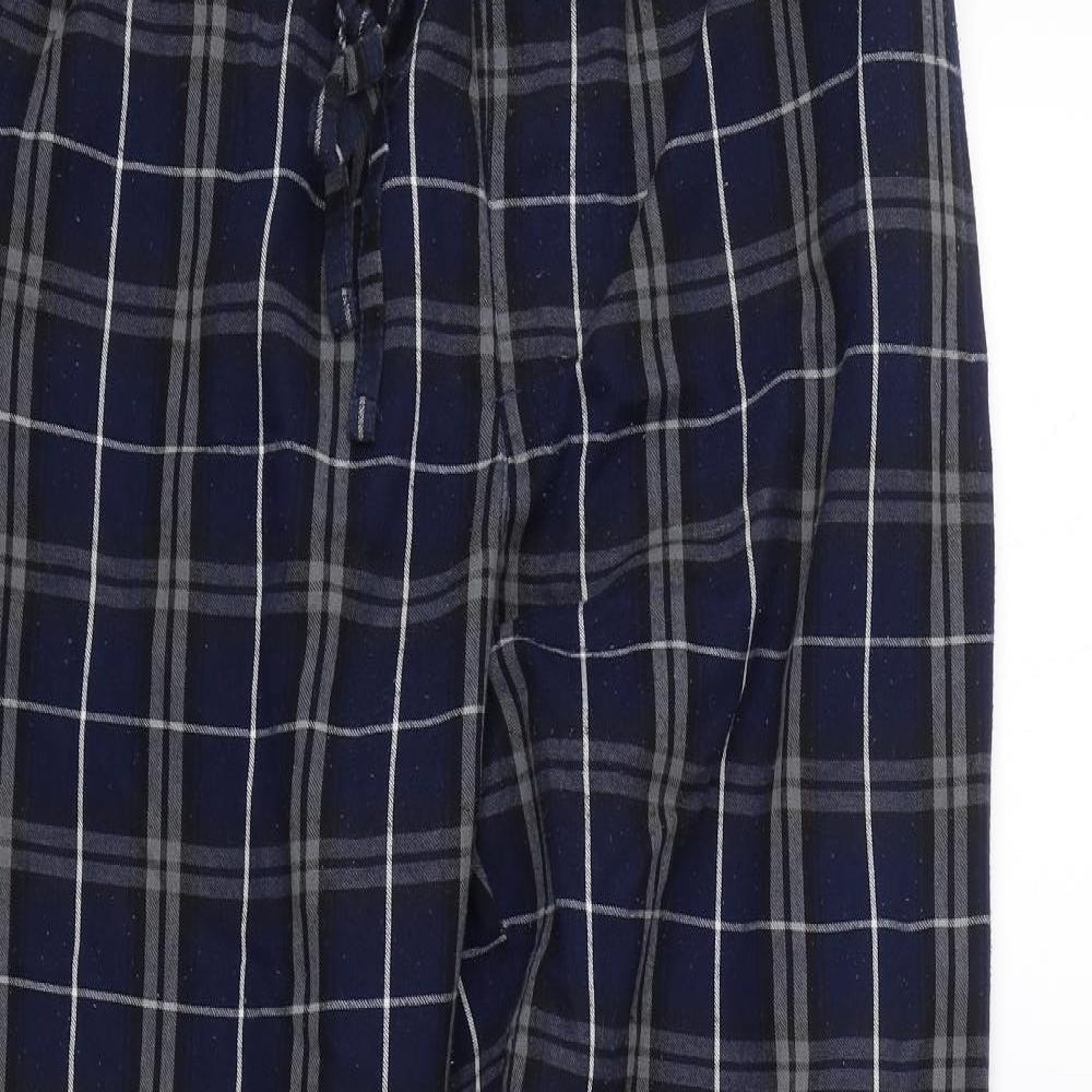 Matalan Mens Blue Check   Pyjama Pants Size M