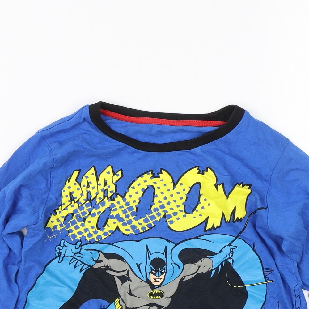 Nutmeg Boys Blue   Basic T-Shirt Size 6-7 Years  - Batman