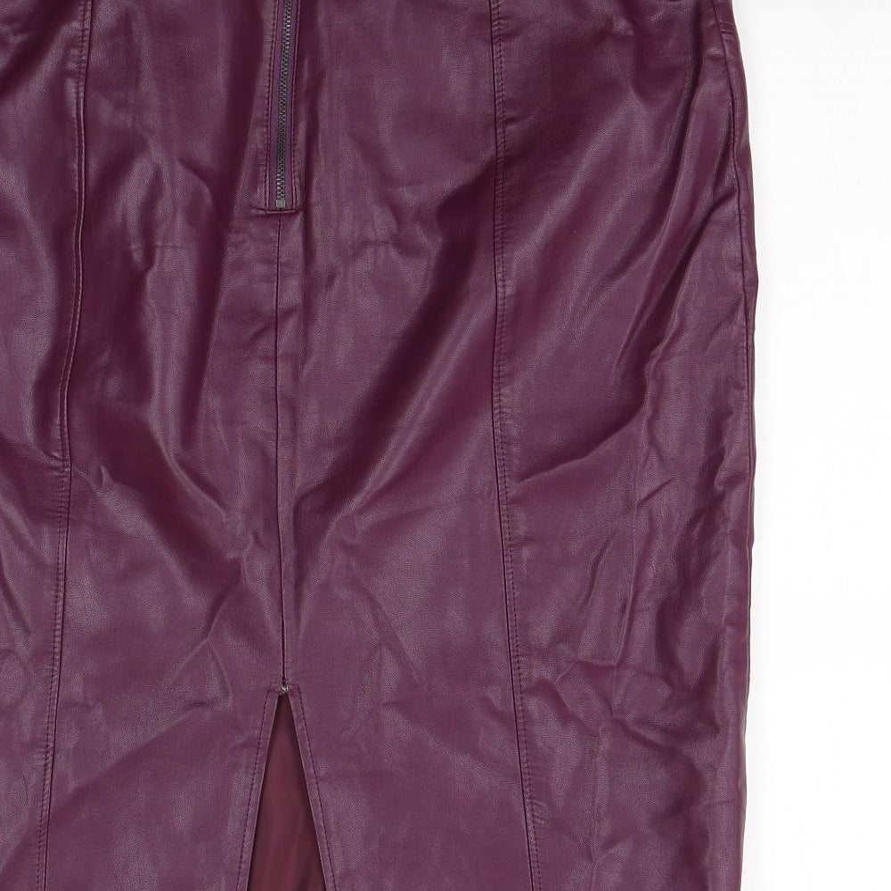 M&Co Womens Purple   Bandage Skirt Size 14