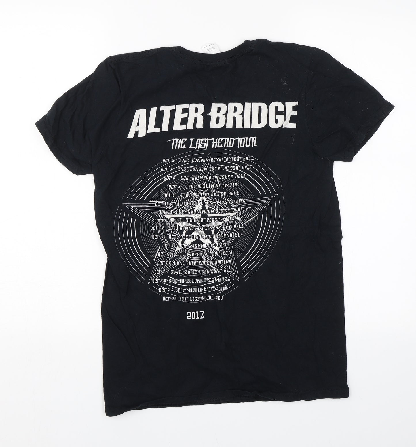 Gildan Mens Black    T-Shirt Size S  - Alter Bridge 2017