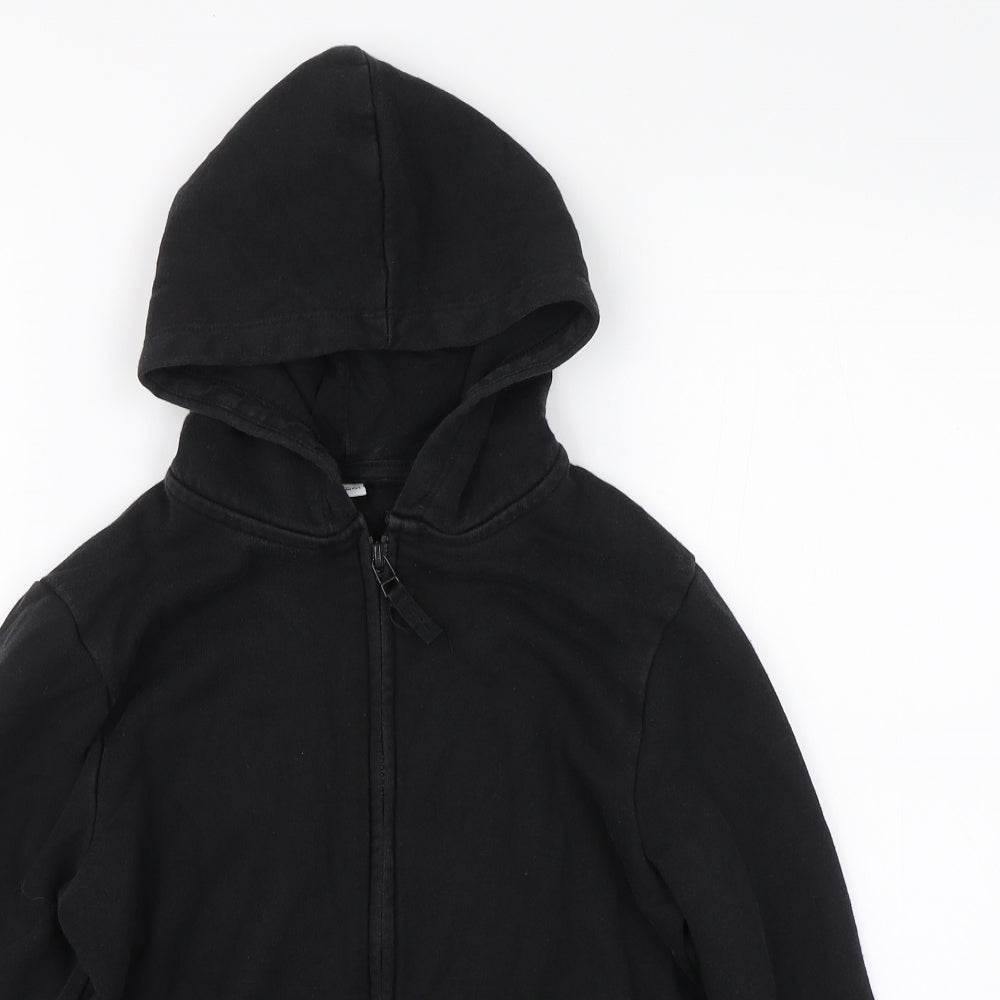 TU Boys Black   Full Zip Hoodie Size 10 Years  - school