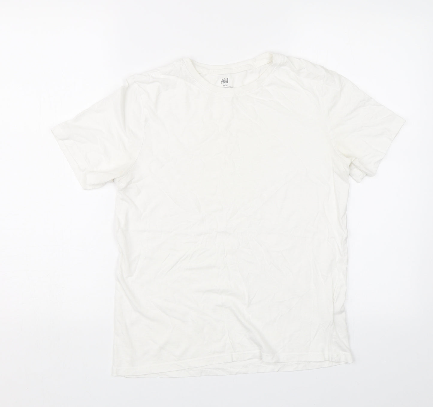H&M Boys White   Basic T-Shirt Size 13-14 Years