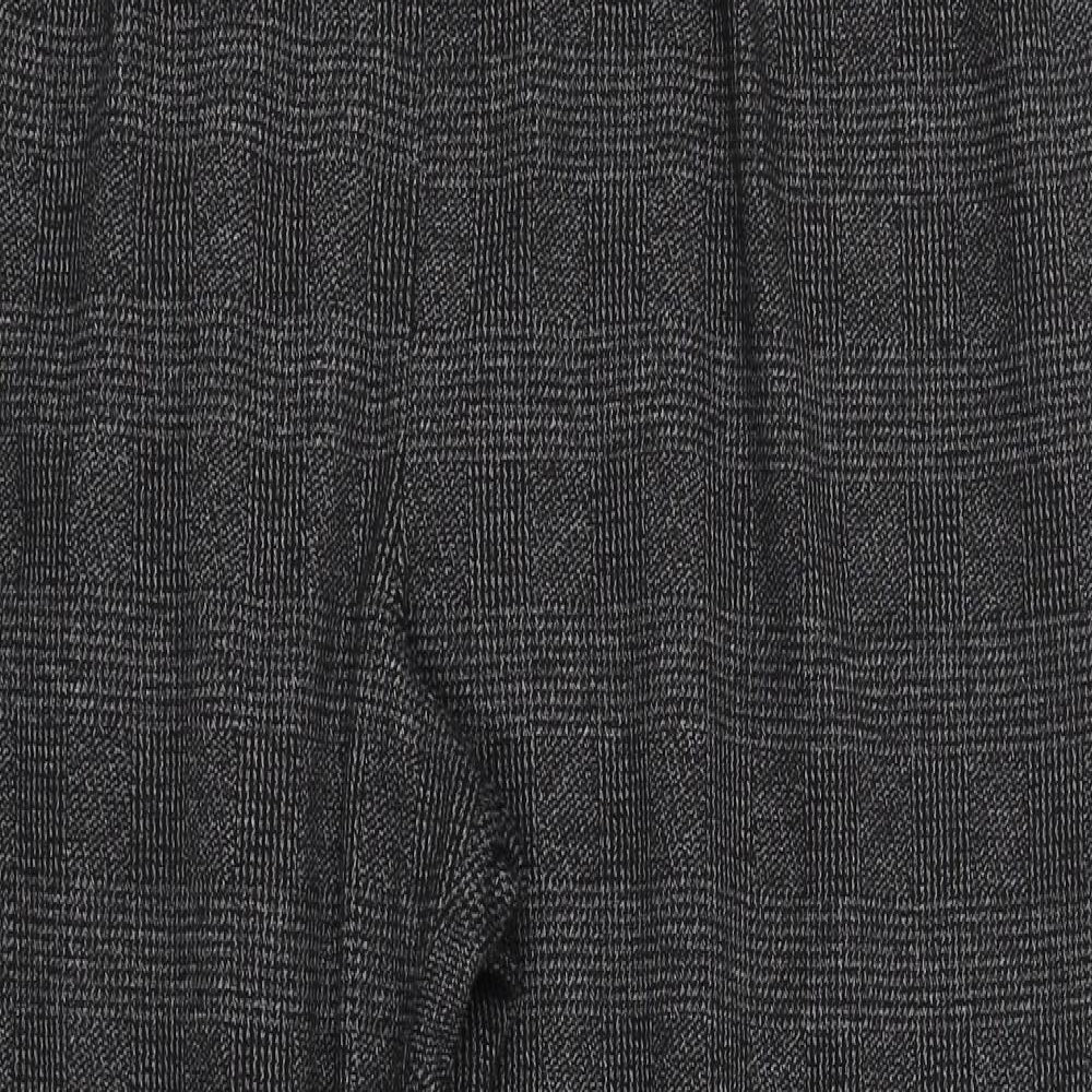 Papaya Womens Grey Check  Cropped Trousers Size 16 L23.5 in