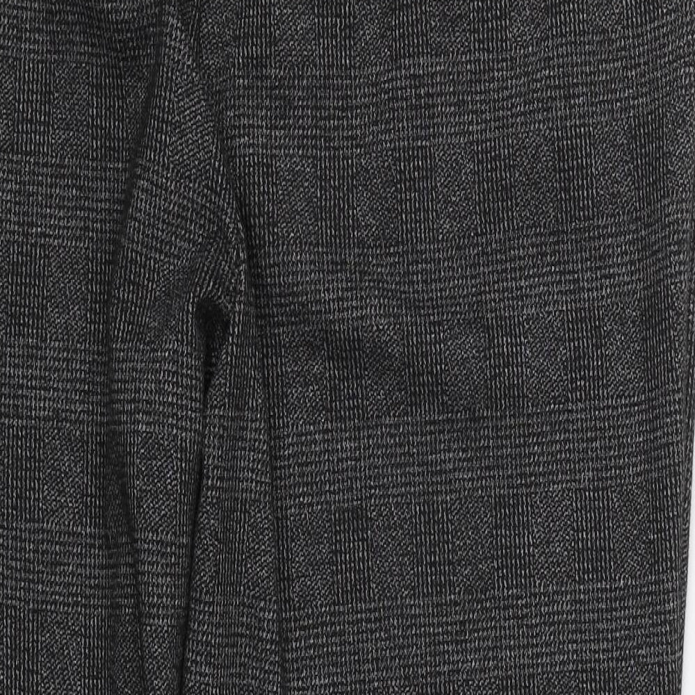 Papaya Womens Grey Check  Cropped Trousers Size 16 L23.5 in