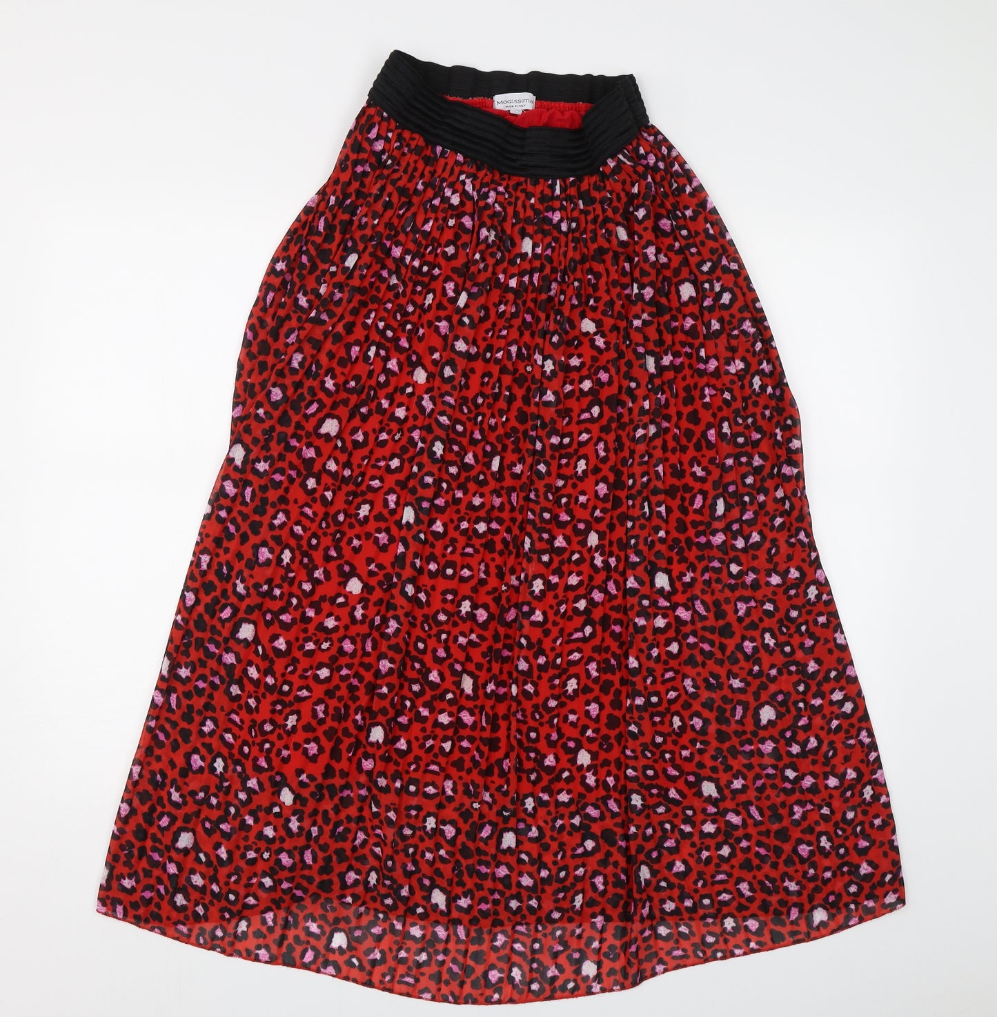 Modissima Womens Red Animal Print  Flare Skirt Size XL