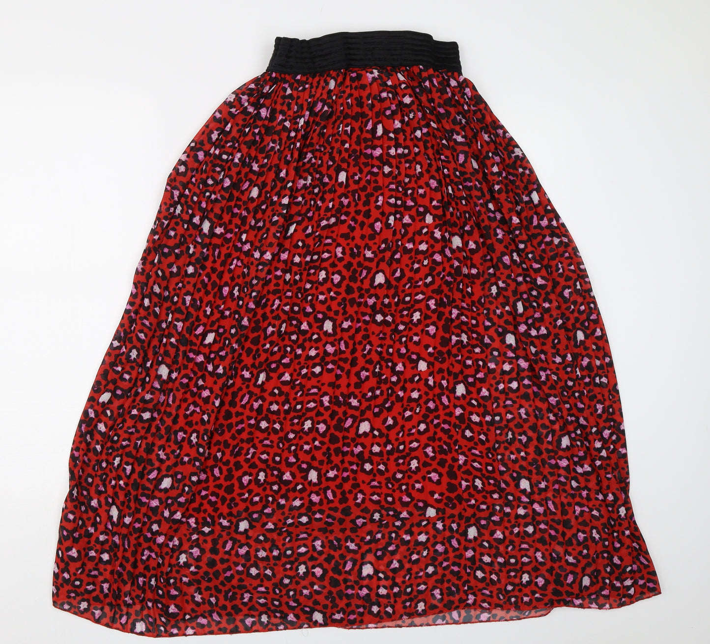 Modissima Womens Red Animal Print  Flare Skirt Size XL