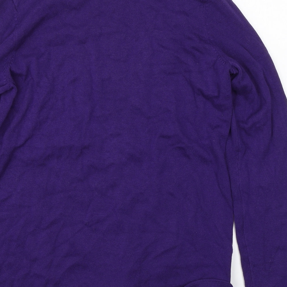 Preworn Womens Purple  Knit Pullover Jumper Size S