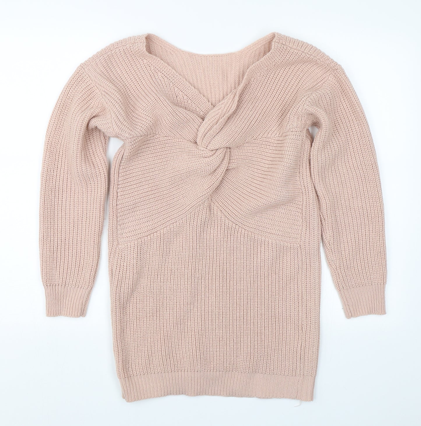 Simplee Womens Pink  Knit Pullover Jumper Size M