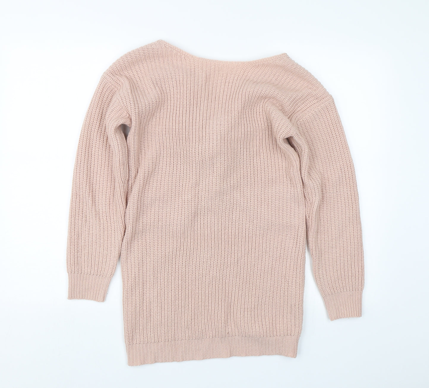 Simplee Womens Pink  Knit Pullover Jumper Size M