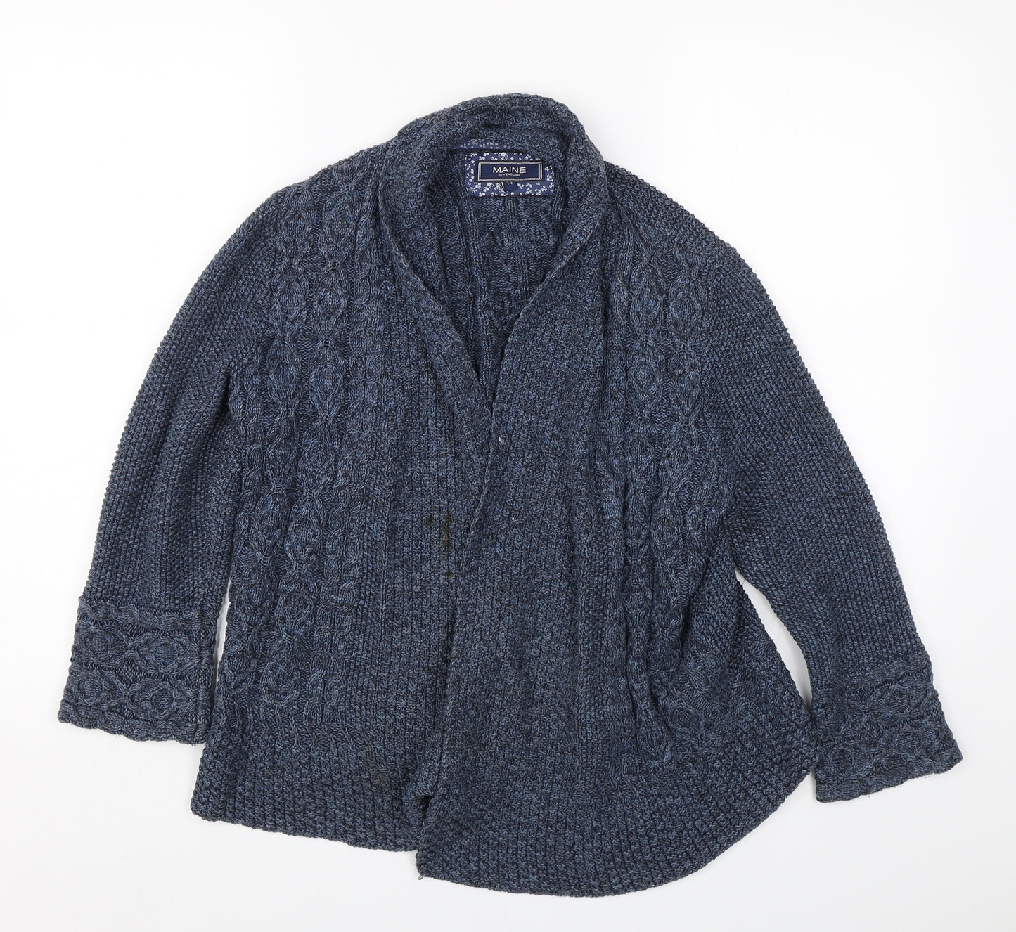 Maine Womens Blue   Cardigan Jumper Size 14