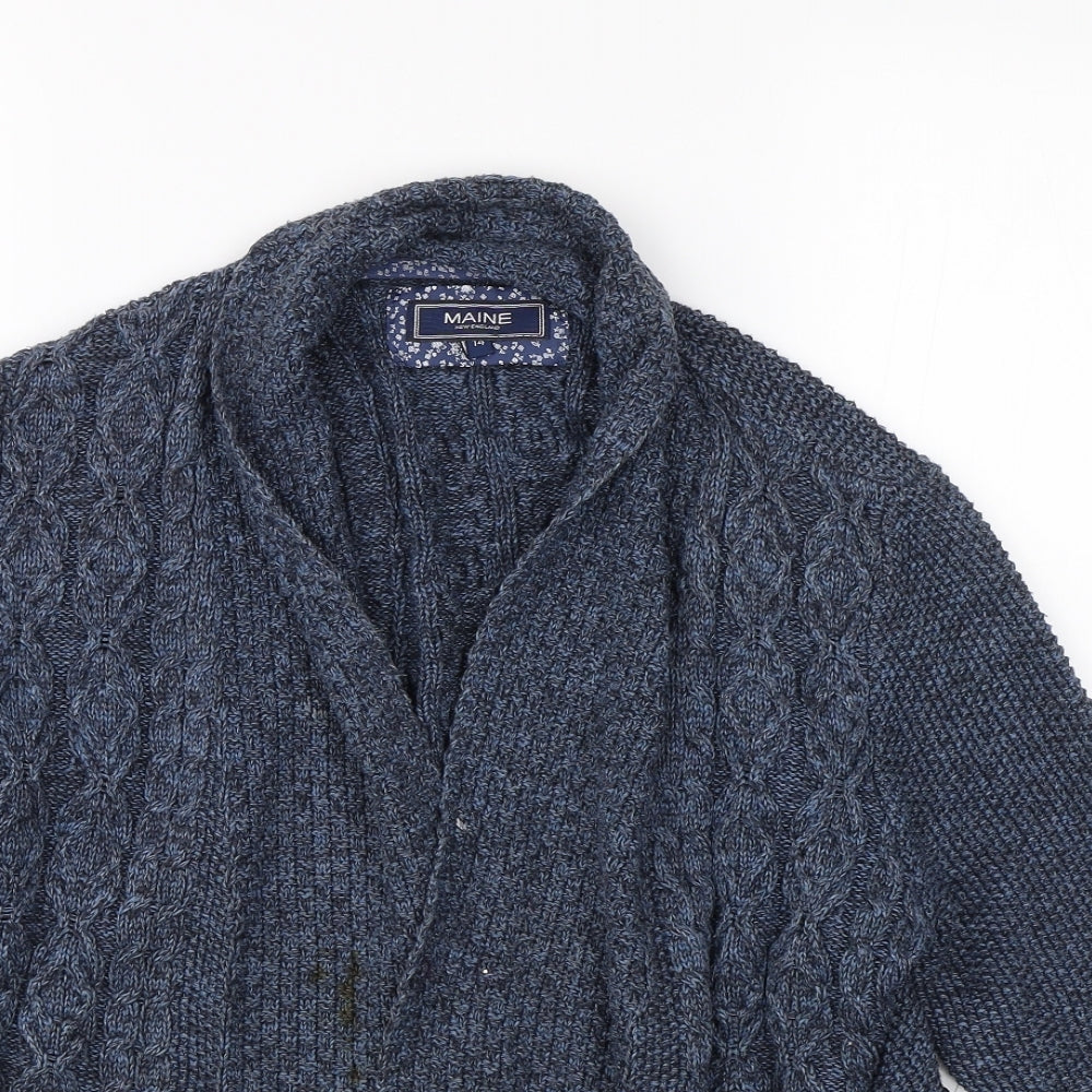 Maine Womens Blue   Cardigan Jumper Size 14