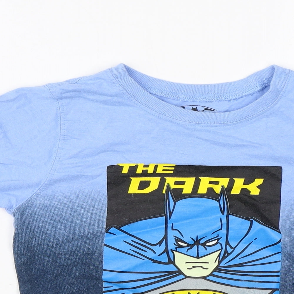Batman Boys Blue   Basic T-Shirt Size 7 Years  - Batman