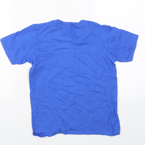 Preworn  Boys Blue   Basic T-Shirt Size 7 Years  - Italy