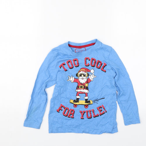 Pep&co Boys Blue   Basic T-Shirt Size 5-6 Years  - Santa