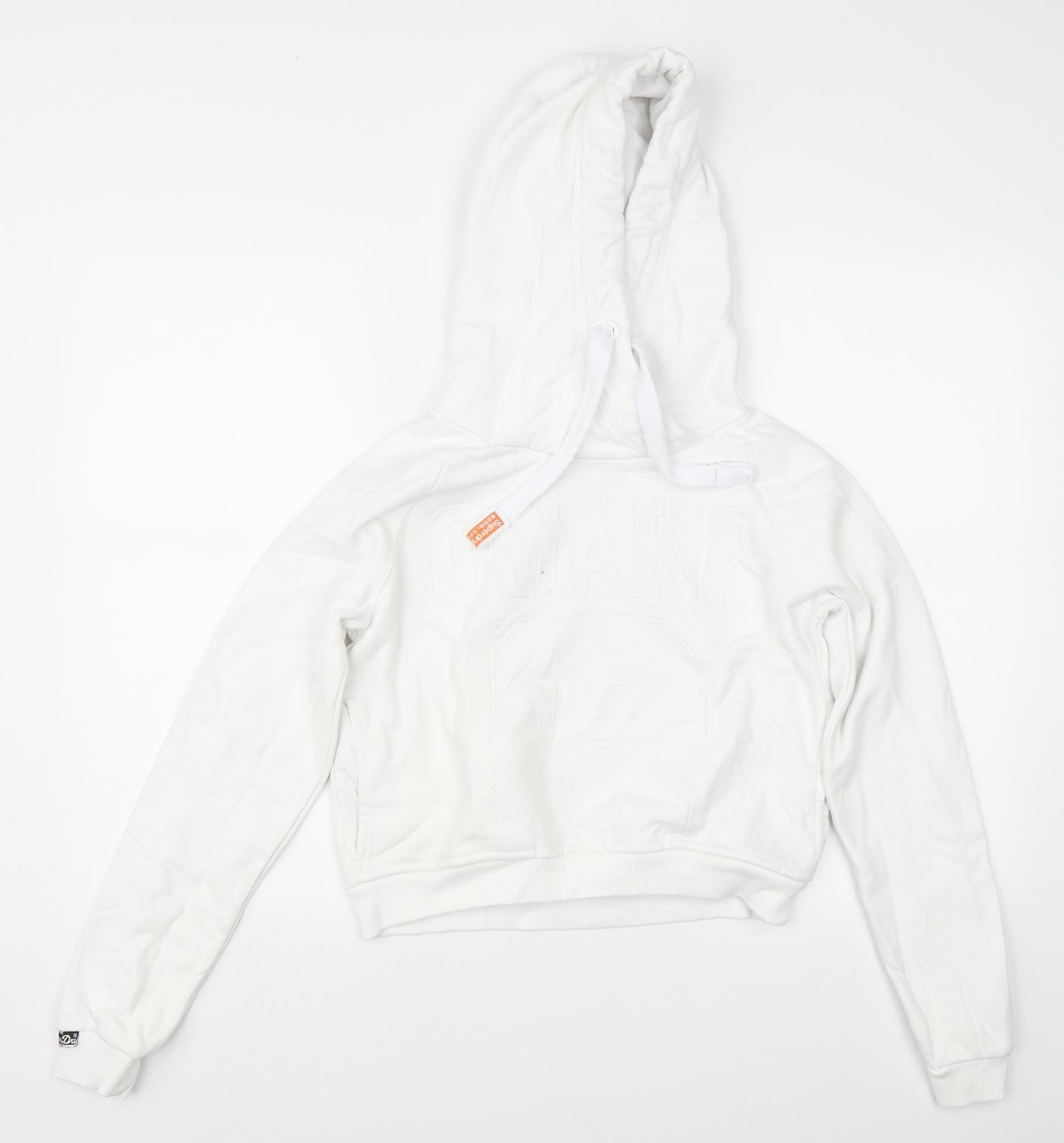 Superdry Womens White   Pullover Hoodie Size 8