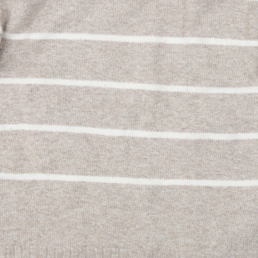 M&S Womens Brown Striped  Pullover Jumper Size M