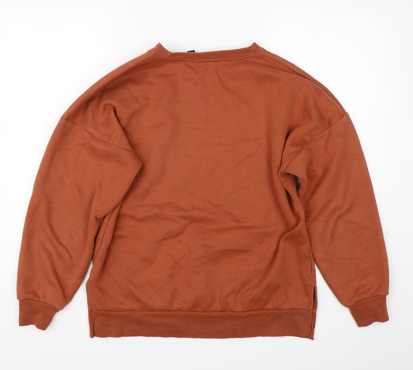 New Look Womens Orange   Pullover Sweatshirt Size 10