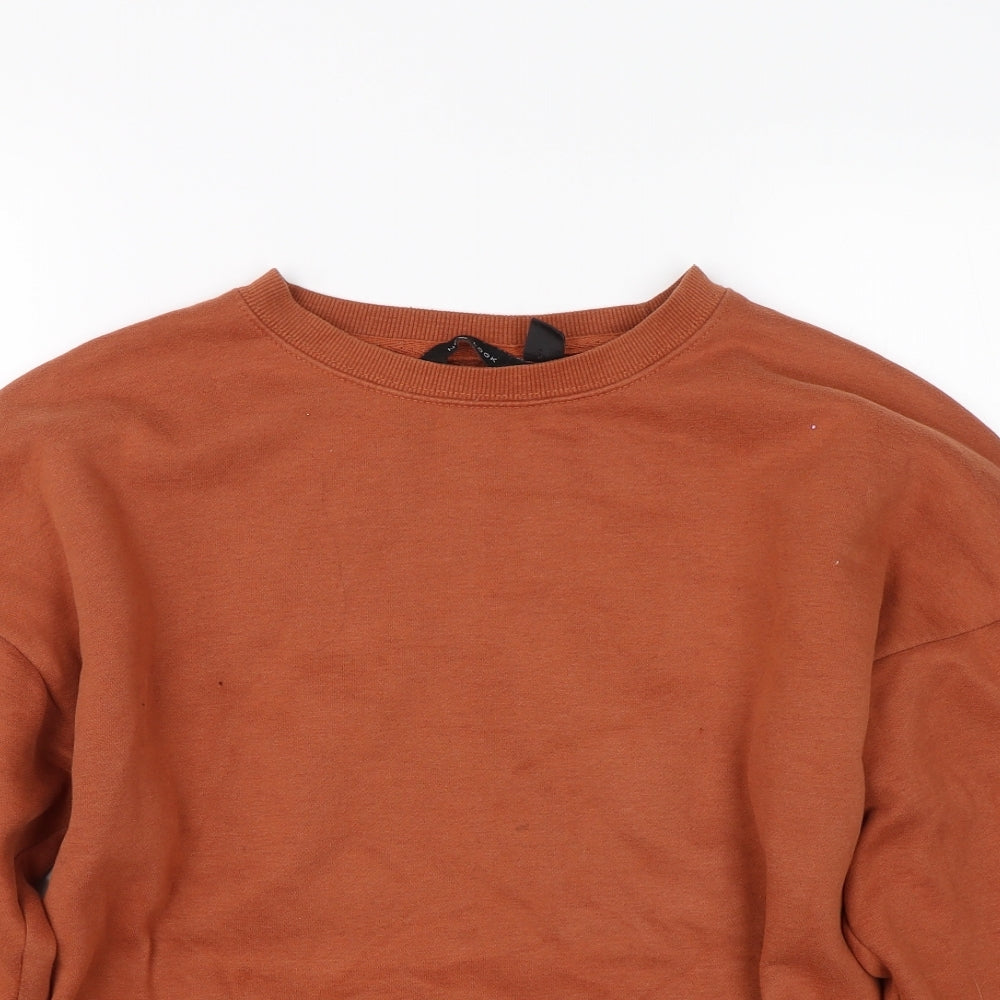 New Look Womens Orange   Pullover Sweatshirt Size 10