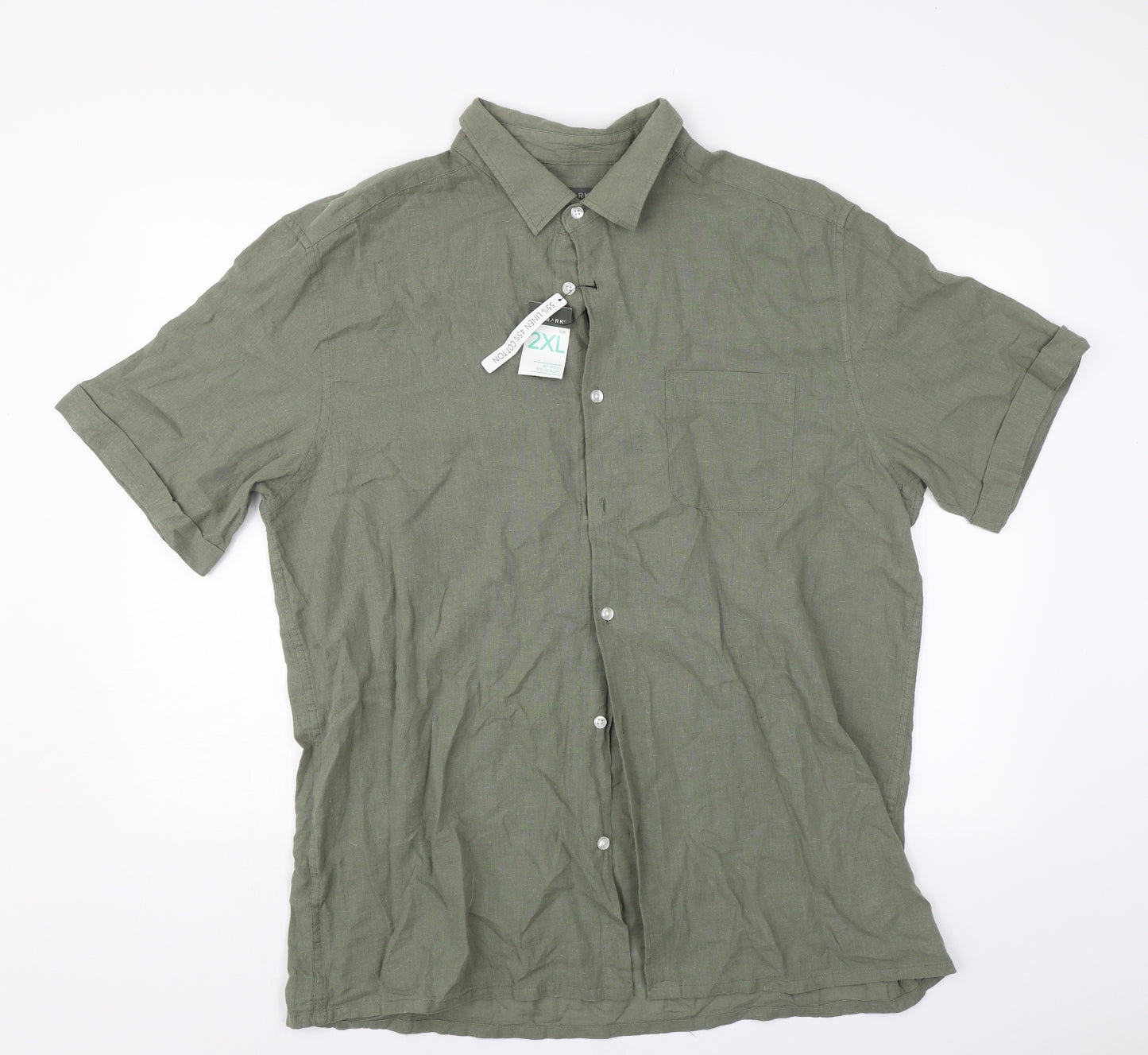 Primark Mens Green    Button-Up Size 2XL