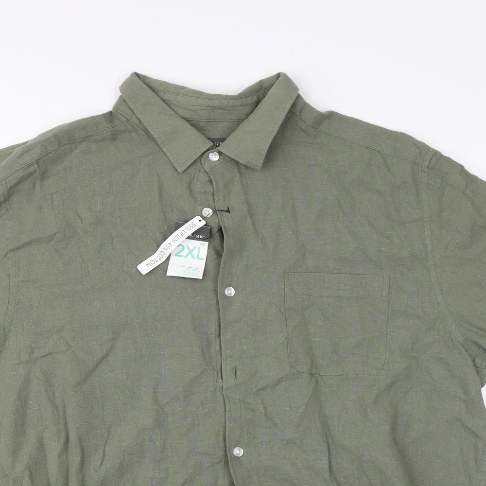 Primark Mens Green    Button-Up Size 2XL
