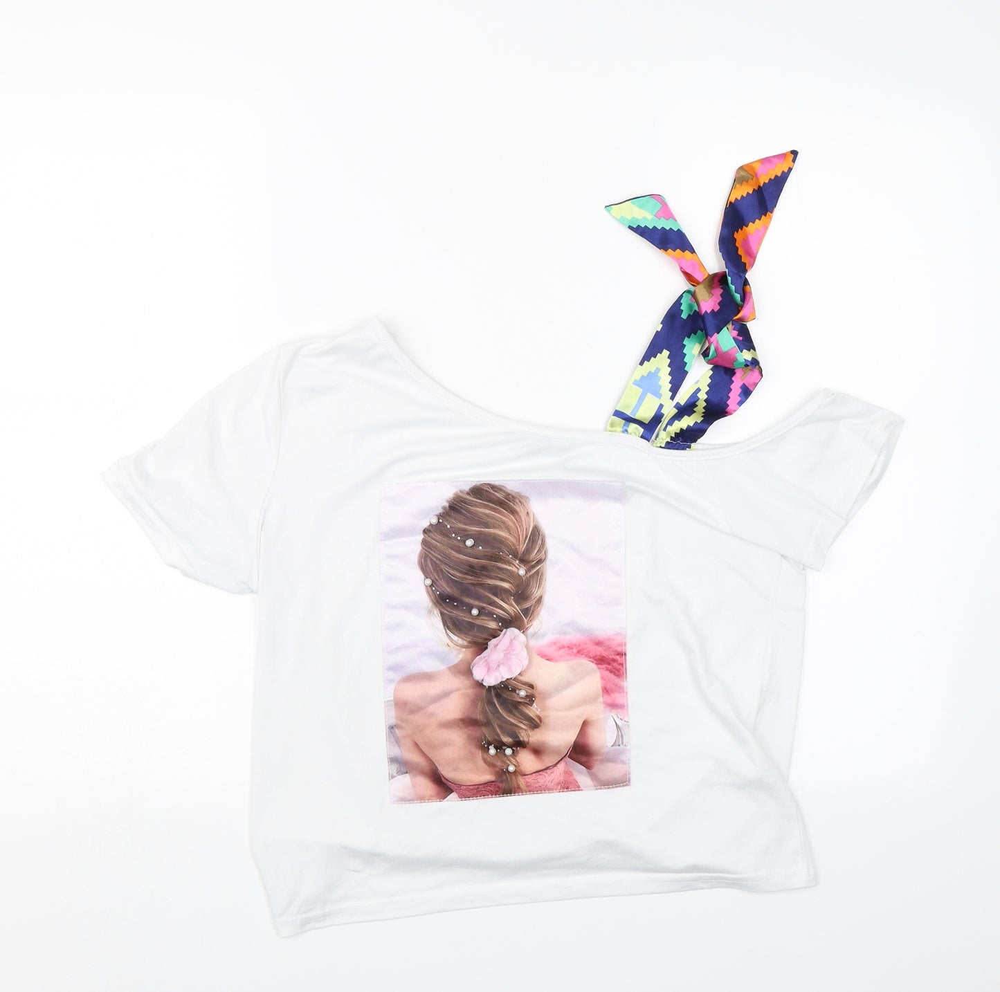 Shien Womens White   Basic T-Shirt Size S