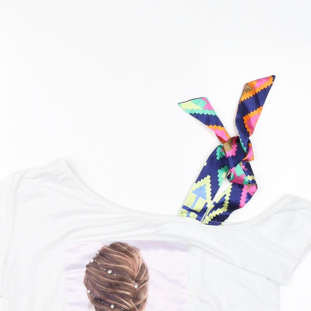 Shien Womens White   Basic T-Shirt Size S