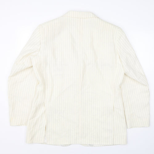 Batsitini Mens Beige Striped  Jacket Suit Size 40