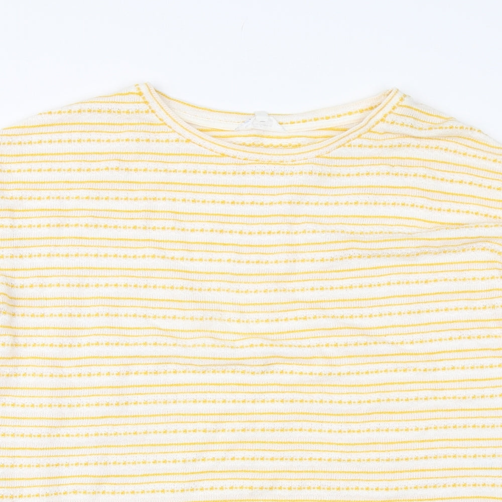 Matalan Womens Yellow Striped  Pullover Jumper Size 12